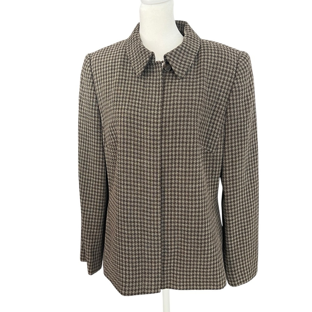 CERRUTI 1881 Vintage Women's Wool Collared Jacket Zip Up Lined Size 14